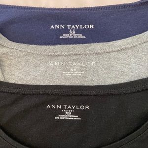 3 Ann Taylor Solid Shirts